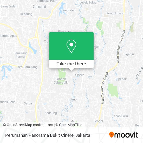 Perumahan Panorama Bukit Cinere map