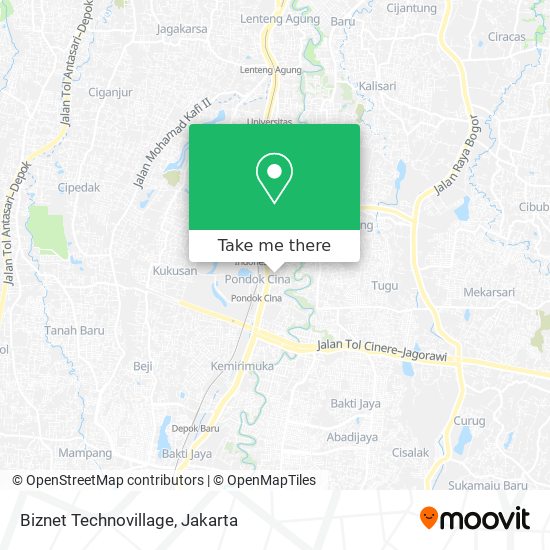Biznet Technovillage map