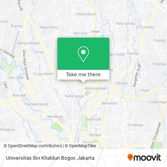 Universitas Ibn Khaldun Bogor map