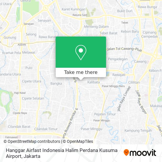 Hanggar Airfast Indonesia Halim Perdana Kusuma Airport map