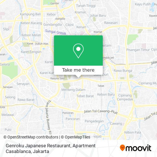 Genroku Japanese Restaurant, Apartment Casablanca map