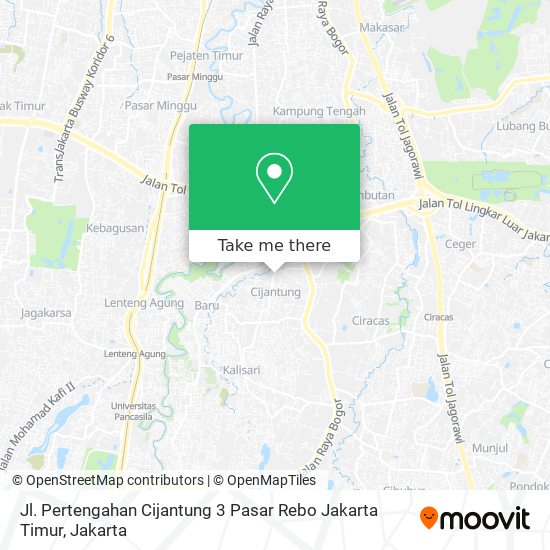 Jl. Pertengahan Cijantung 3 Pasar Rebo Jakarta Timur map