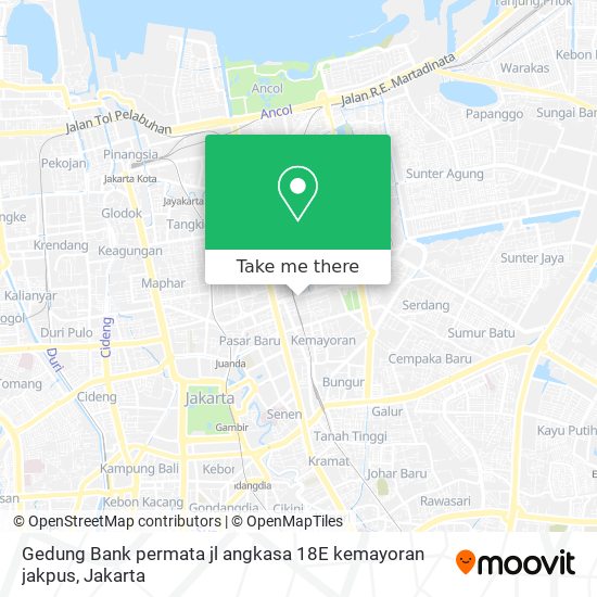 Gedung Bank permata jl angkasa 18E kemayoran jakpus map