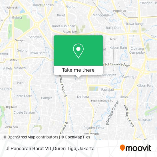 Jl.Pancoran Barat VII ,Duren Tiga map