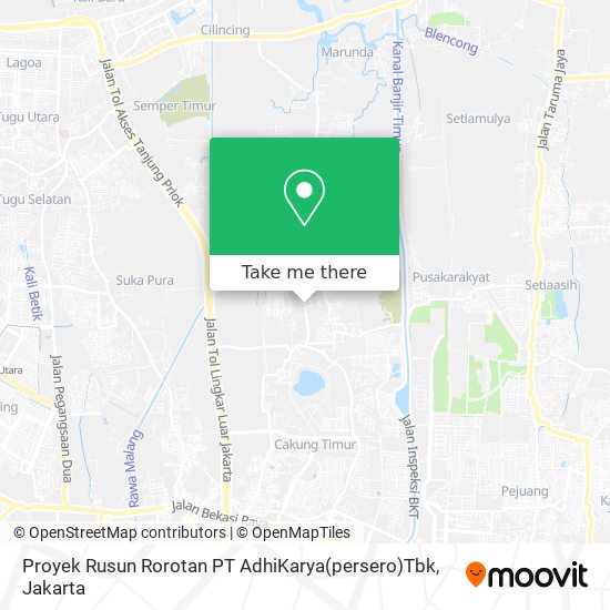 Proyek Rusun Rorotan PT AdhiKarya(persero)Tbk map
