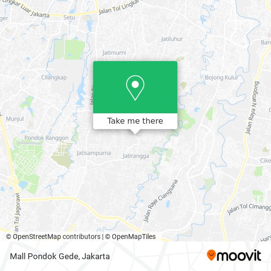 Mall Pondok Gede map