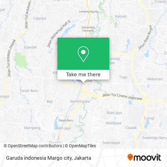 Garuda indonesia Margo city map