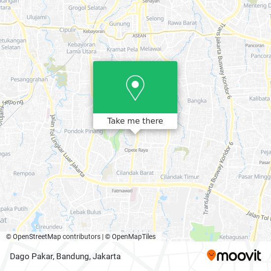 Dago Pakar, Bandung map