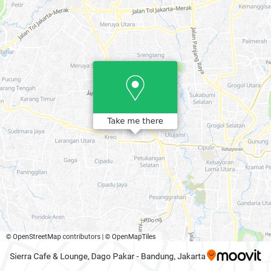 Sierra Cafe & Lounge, Dago Pakar - Bandung map