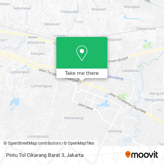 Pintu Tol Cikarang Barat 3 map