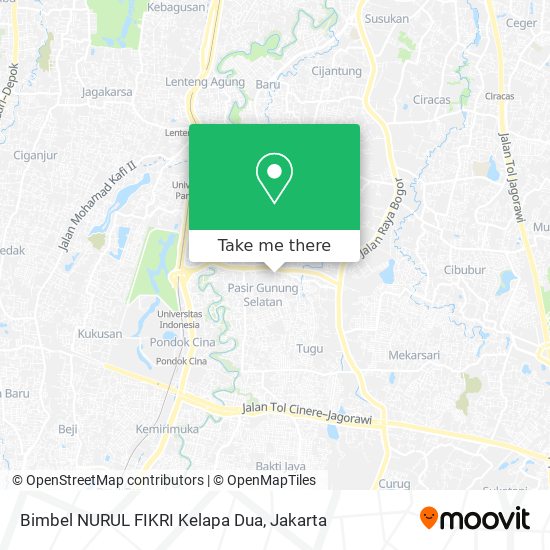 Bimbel NURUL FIKRI Kelapa Dua map