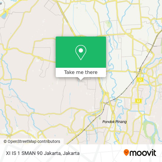 XI IS 1 SMAN 90 Jakarta map