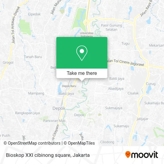 Bioskop XXI cibinong square map