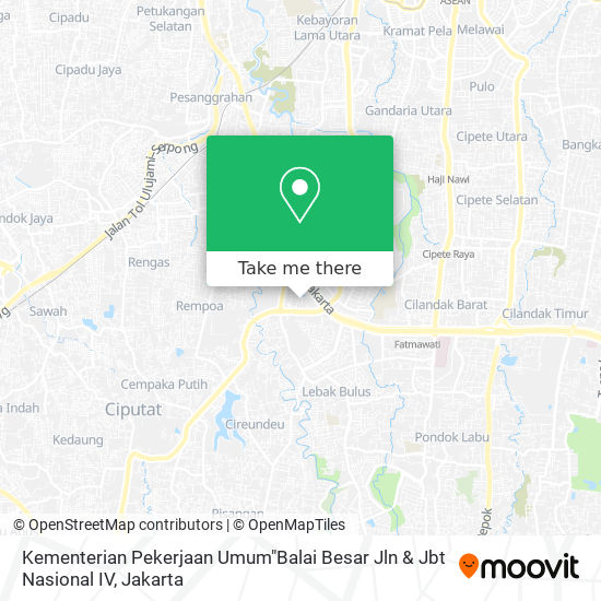 Kementerian Pekerjaan Umum"Balai Besar Jln & Jbt Nasional IV map