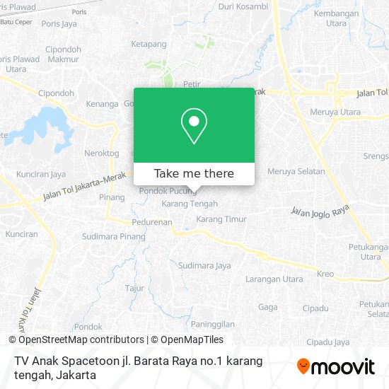 TV Anak Spacetoon jl. Barata Raya no.1 karang tengah map