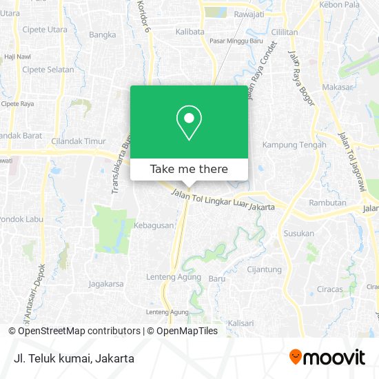 Jl. Teluk kumai map