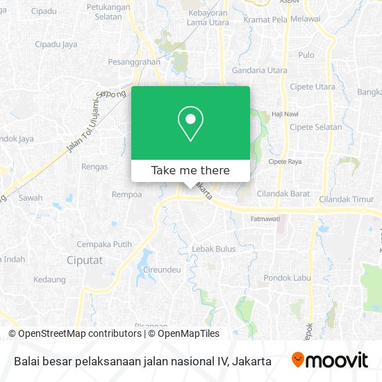 Balai besar pelaksanaan jalan nasional IV map