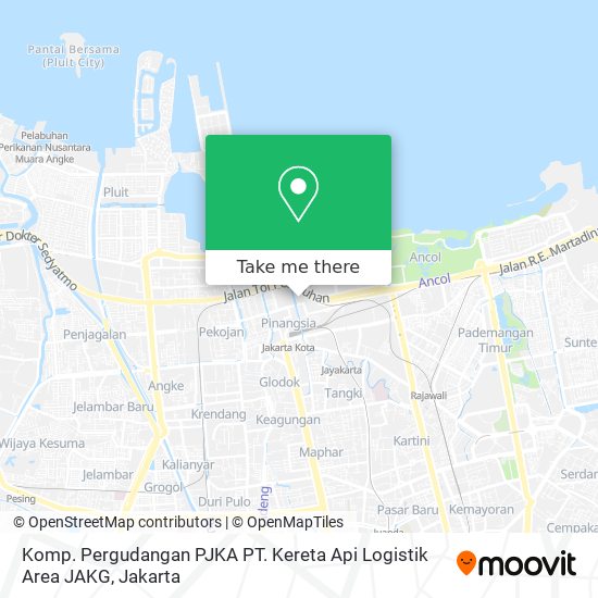 Komp. Pergudangan PJKA PT. Kereta Api Logistik Area JAKG map