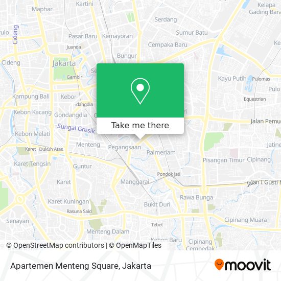 Apartemen Menteng Square map