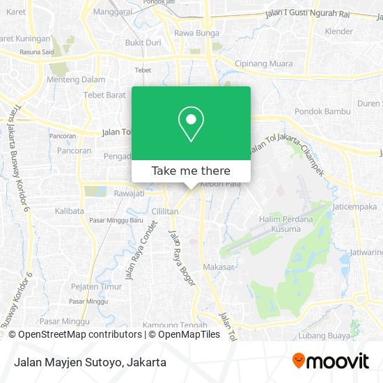 Jalan Mayjen Sutoyo map