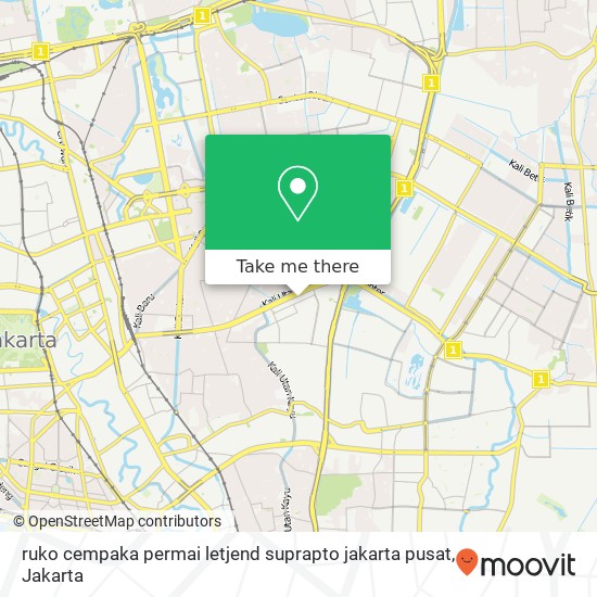 ruko cempaka permai  letjend suprapto jakarta pusat map