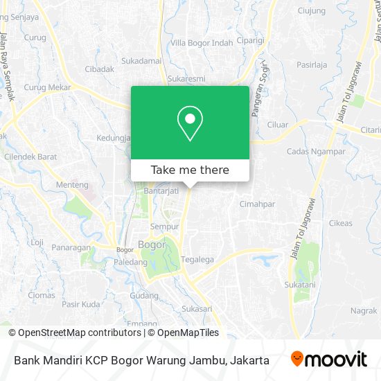 Bank Mandiri KCP Bogor Warung Jambu map