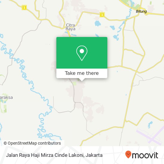 Jalan Raya Haji Mirza Cinde Lakoni map