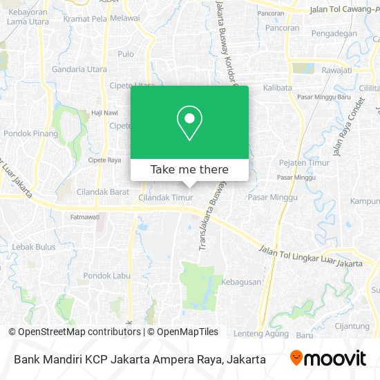 Bank Mandiri KCP Jakarta Ampera Raya map