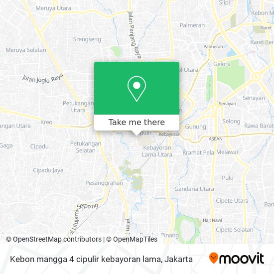 Kebon mangga 4 cipulir kebayoran lama map