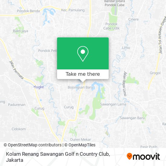 Kolam Renang Sawangan Golf n Country Club map