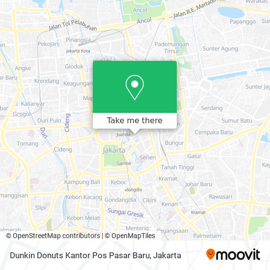 Dunkin Donuts Kantor Pos Pasar Baru map