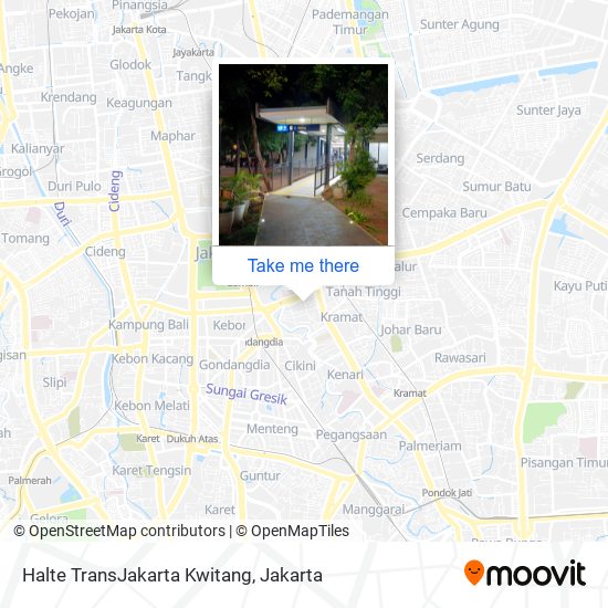 Halte TransJakarta Kwitang map