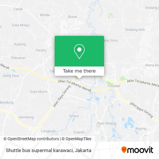 Shuttle bus supermal karawaci map
