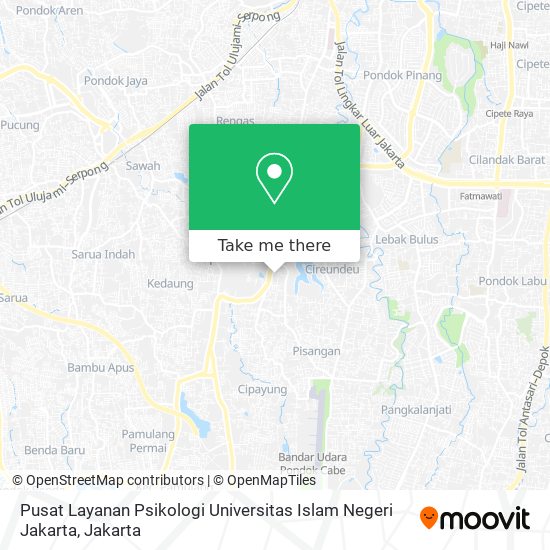 Pusat Layanan Psikologi Universitas Islam Negeri Jakarta map