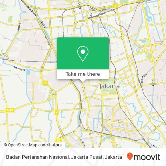 Badan Pertanahan Nasional, Jakarta Pusat map