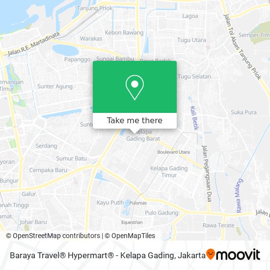 Baraya Travel® Hypermart® - Kelapa Gading map