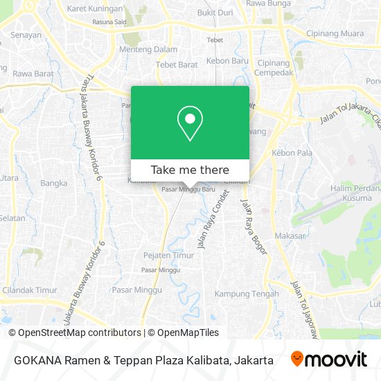 GOKANA Ramen & Teppan Plaza Kalibata map