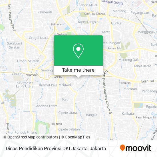 Dinas Pendidikan Provinsi DKI Jakarta map