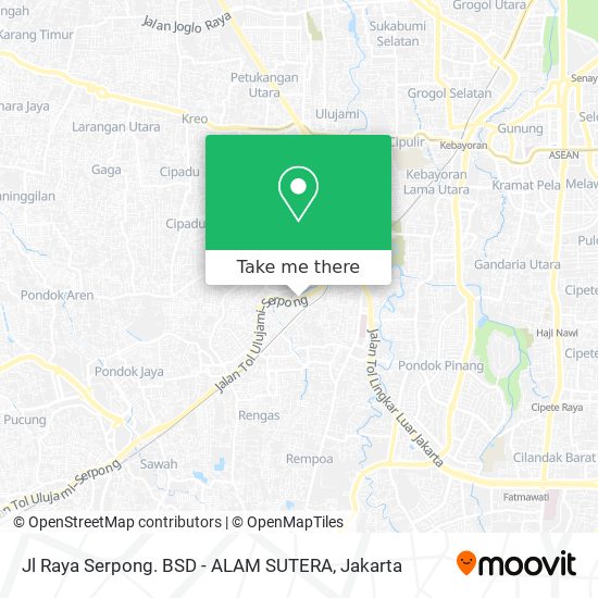 Jl Raya Serpong. BSD - ALAM SUTERA map