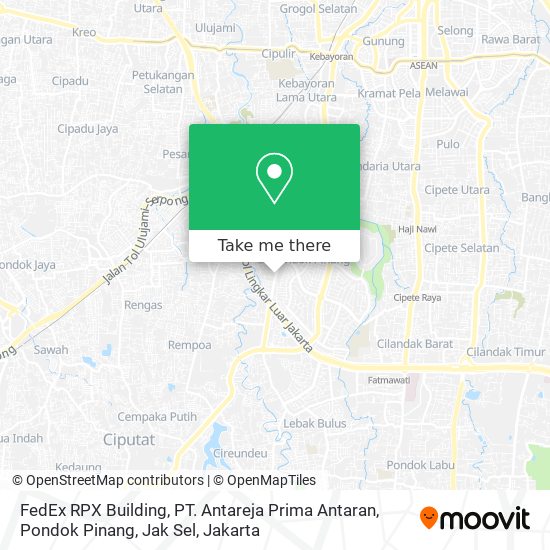 FedEx RPX Building, PT. Antareja Prima Antaran, Pondok Pinang, Jak Sel map