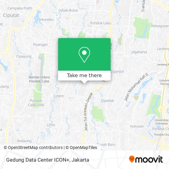 Gedung Data Center ICON+ map