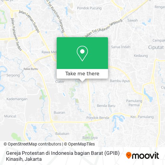 Gereja Protestan di Indonesia bagian Barat (GPIB) Kinasih map