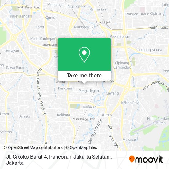 Jl. Cikoko Barat 4, Pancoran, Jakarta Selatan. map