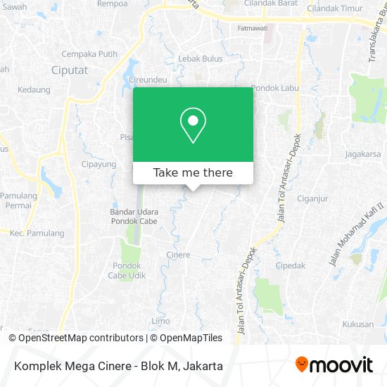 Komplek Mega Cinere - Blok M map