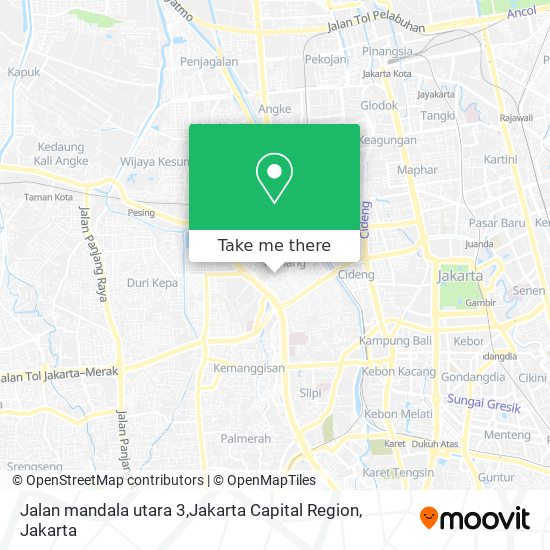 Jalan mandala utara 3,Jakarta Capital Region map