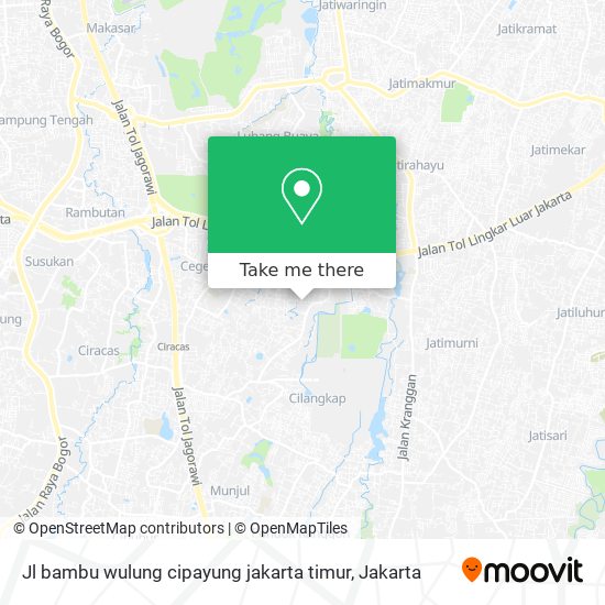 Jl bambu wulung cipayung jakarta timur map