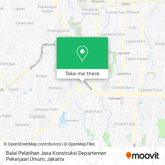 Balai Pelatihan Jasa Konstruksi Departemen Pekerjaan Umum map