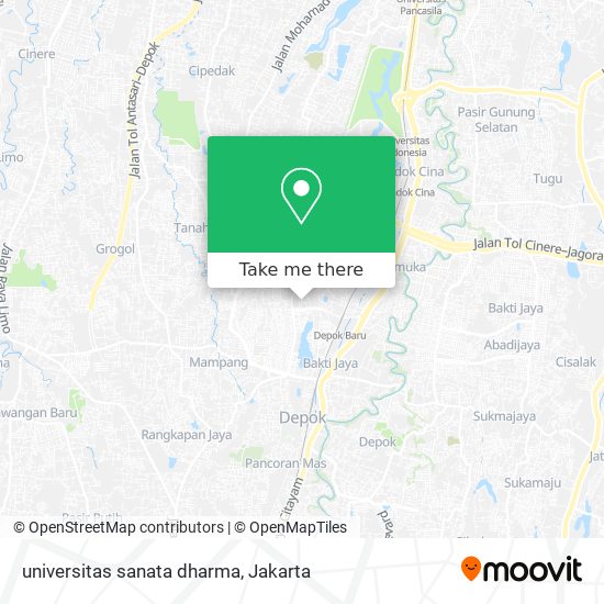 universitas sanata dharma map