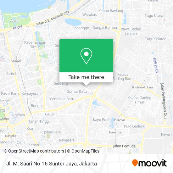Jl. M. Saari No 16 Sunter Jaya map