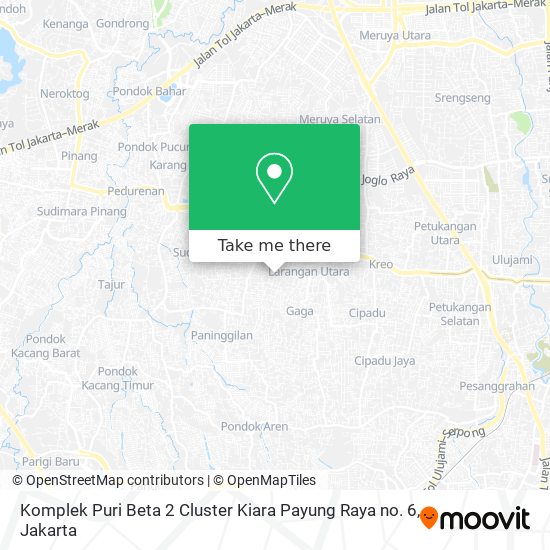 Komplek Puri Beta 2 Cluster Kiara Payung Raya no. 6 map